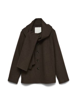 VMUNALAURA WOOL BLEND JACKET P Chocolate Torte