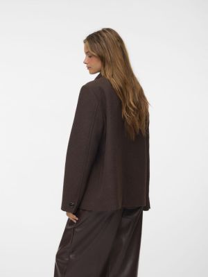 VMUNALAURA WOOL BLEND JACKET P Chocolate Torte