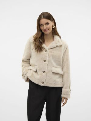 VMSONJAEVA SHORT JACKET GA BOO Oatmeal