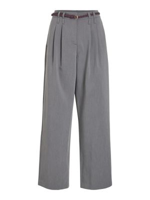 VIRETTIA HW BELTED PANTS Dark Grey Melan