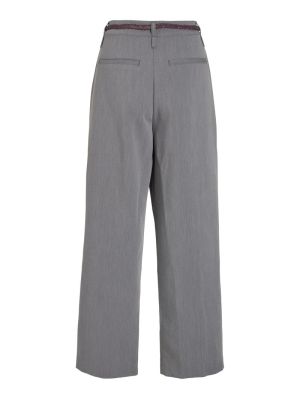 VIRETTIA HW BELTED PANTS Dark Grey Melan