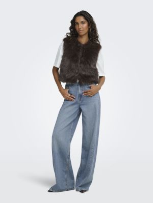 JDYORA FAUX FUR WAISTCOAT OTW Chocolate Torte