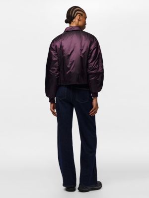 PCELARA PADDED RIBSTOP BOMBER Plum Perfect