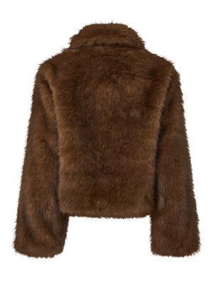 PCJILLA SHORT FLUFFY JACKET BC Chicory Coffee