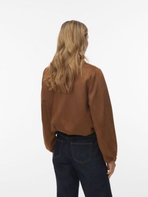 VMJOSEIDA SHORT JACKET BOO Cognac