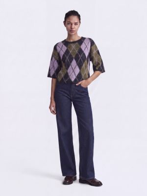 ONLNOEME SS PATTERN O-NECK KNT Black/Argyle/Be