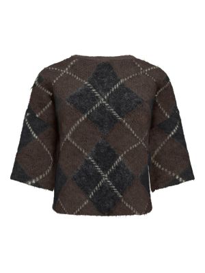 ONLNOEME SS PATTERN O-NECK KNT Coffee Bean/Big