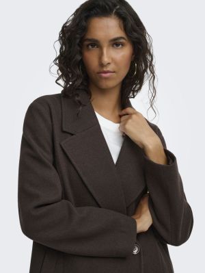 JDYVIOLA LIFE X-LONG COAT OTW Chocolate Torte