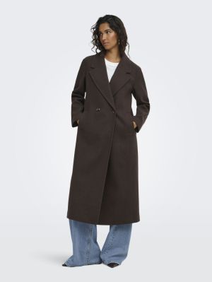 JDYVIOLA LIFE X-LONG COAT OTW Chocolate Torte
