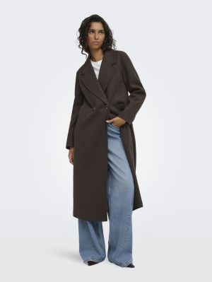 JDYVIOLA LIFE X-LONG COAT OTW Chocolate Torte
