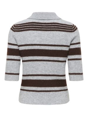 ONLLOUISIA SS COLLAR POLO KNT Light Grey Mela