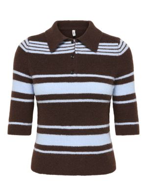 ONLLOUISIA SS COLLAR POLO KNT Coffee Bean/Cas
