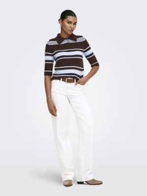 ONLLOUISIA SS COLLAR POLO KNT Coffee Bean/Cas