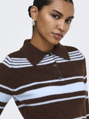 ONLLOUISIA SS COLLAR POLO KNT Coffee Bean/Cas
