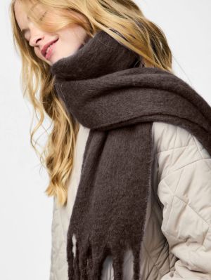 PCNIKITA LONG SCARF NOOS BC Hot Fudge