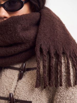 PCNIKITA LONG SCARF NOOS BC Hot Fudge