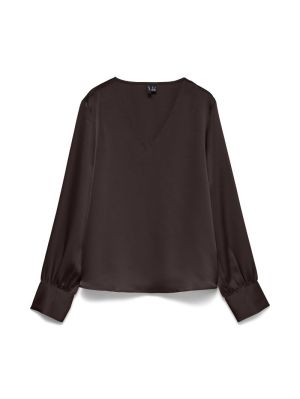 VMMIRO LS V-NECK TOP WVN Chocolate Torte