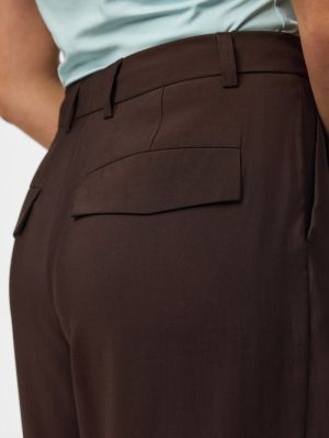 PCCARLA HW WIDE PANTS D2D French Roast