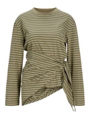 JXSOPHIA BOXY LS SCARF TEE JRS Dusky Green/Oli