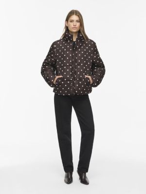 VIKARLA NEW PRINTED PUFFER JAC Coffee Bean/WHI