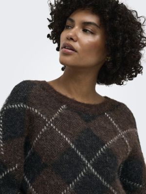 ONLNOEME LS PATTERN O-NECK NCA Coffee Bean/Big