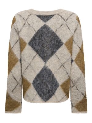 ONLNOEME LS PATTERN O-NECK NCA Oatmeal/Argyle/