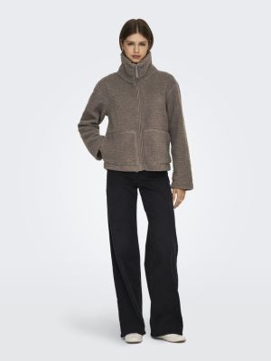 ONLMEGAN TEDDY JACKET OTW NOOS Walnut