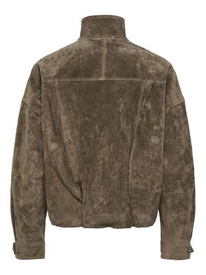 ONLISLA REAL SUEDE SHORT JACKE Rain Drum