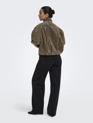ONLISLA REAL SUEDE SHORT JACKE Rain Drum