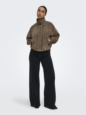 ONLISLA REAL SUEDE SHORT JACKE Rain Drum