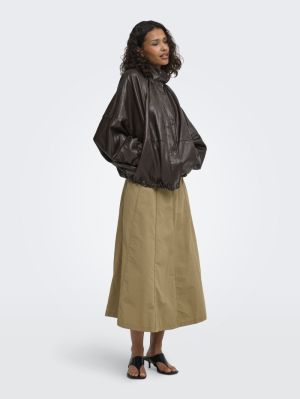 JDYEDITH FAUX LEATHER JACKET O Chocolate Torte