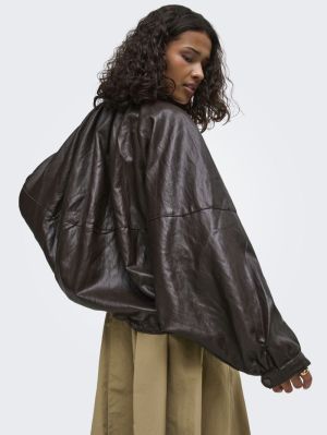 JDYEDITH FAUX LEATHER JACKET O Chocolate Torte