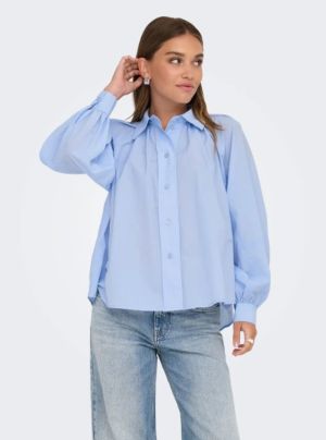 ONLRIVER LS SHIRT OX WVN Cashmere Blue