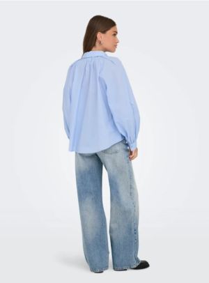 ONLRIVER LS SHIRT OX WVN Cashmere Blue
