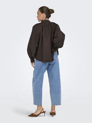 ONLRIVER LS SHIRT OX WVN Coffee Bean
