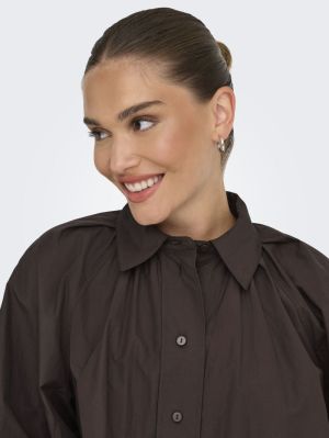 ONLRIVER LS SHIRT OX WVN Coffee Bean