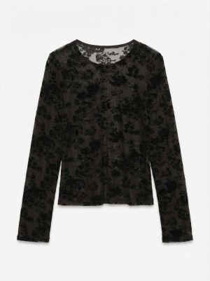 VMFLORA LS O-NECK TOP JRS Chocolate Torte