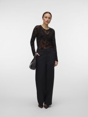 VMFLORA LS O-NECK TOP JRS Chocolate Torte