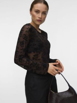 VMFLORA LS O-NECK TOP JRS Chocolate Torte