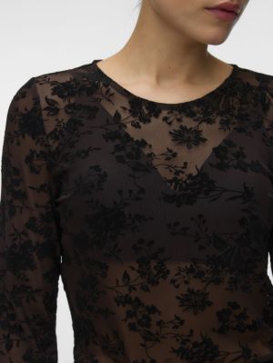 VMFLORA LS O-NECK TOP JRS Chocolate Torte