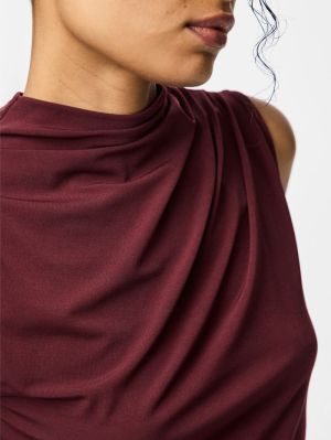 PCMADISON SL DRAPED TOP JRS NO Tawny Port