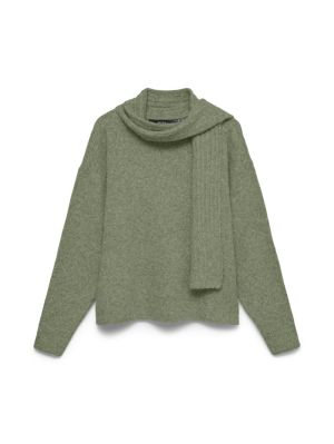 VMGIANNA LS SCARF PULLOVER Oil Green/MELAN