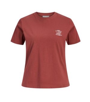 JXCARLY EMB REG FIT SS TEE JRS Madder Brown/ES